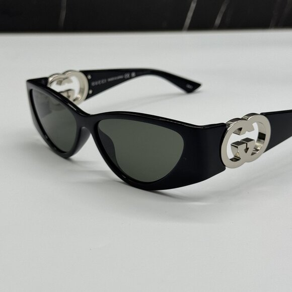 NEW GUCCI GG1824S 001 BLACK WOMEN SUNGLASSES GUCCI - Picture 8 of 12